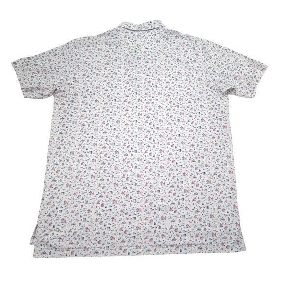 Peter Millar Summer Comfort XL White Blue Pink Cocktail Print Golf Polo Kapalua - Picture 2 of 9